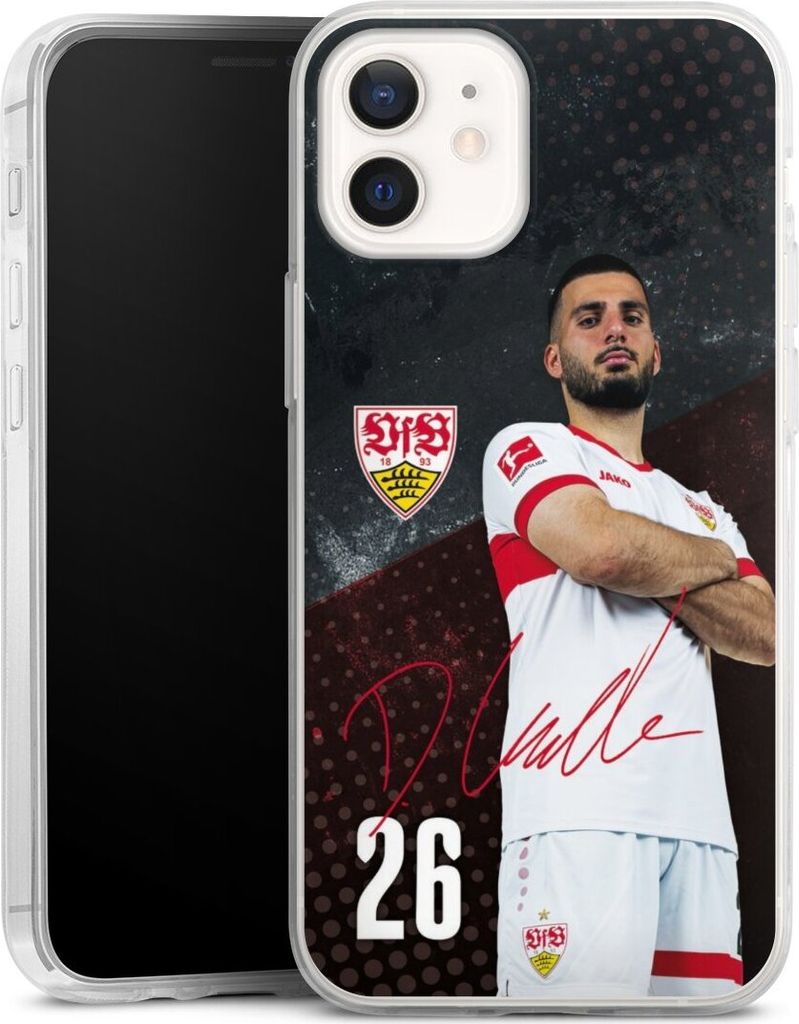 DeinDesign Slim Hülle für Apple iPhone 12 mini Silikon Case Ultra Dünn Handyhülle Offizielles Lizenzprodukt VfB Stuttgart Deniz Undav