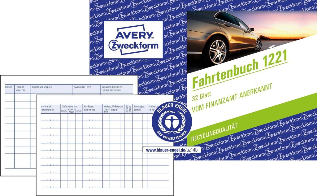 Avery Zweckform® 1221 1221 Recykling dziennika kierowcy - Zdjęcie produktu 