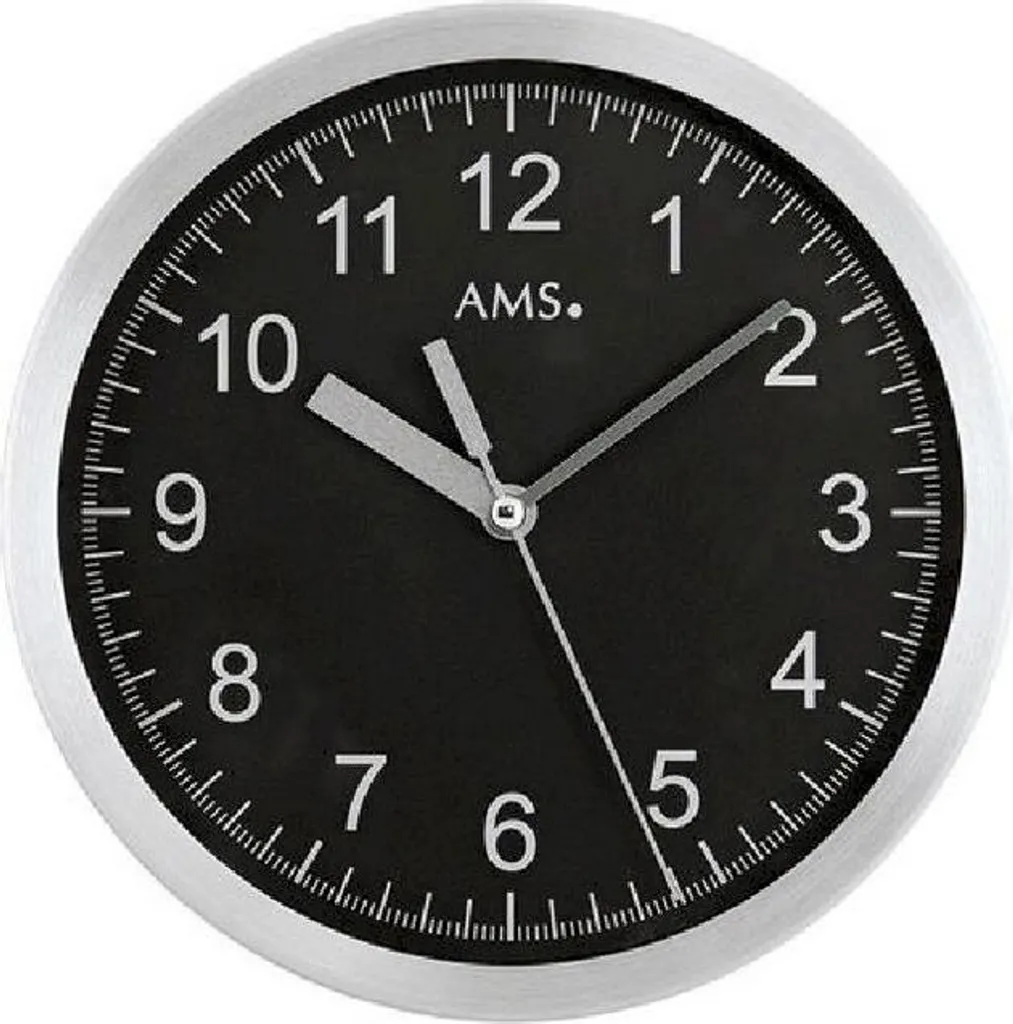 AMS Montre Unisex 5911 - Horloge Murale Design en Verre et Aluminium