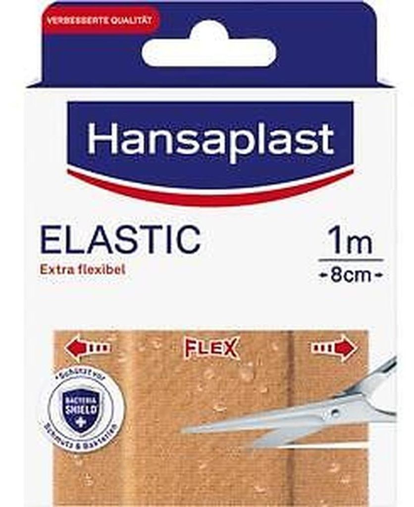 Hansaplast Elastic 1 m x 8 cm | opakowanie (1 sztuka) Zdjęcie produktu 