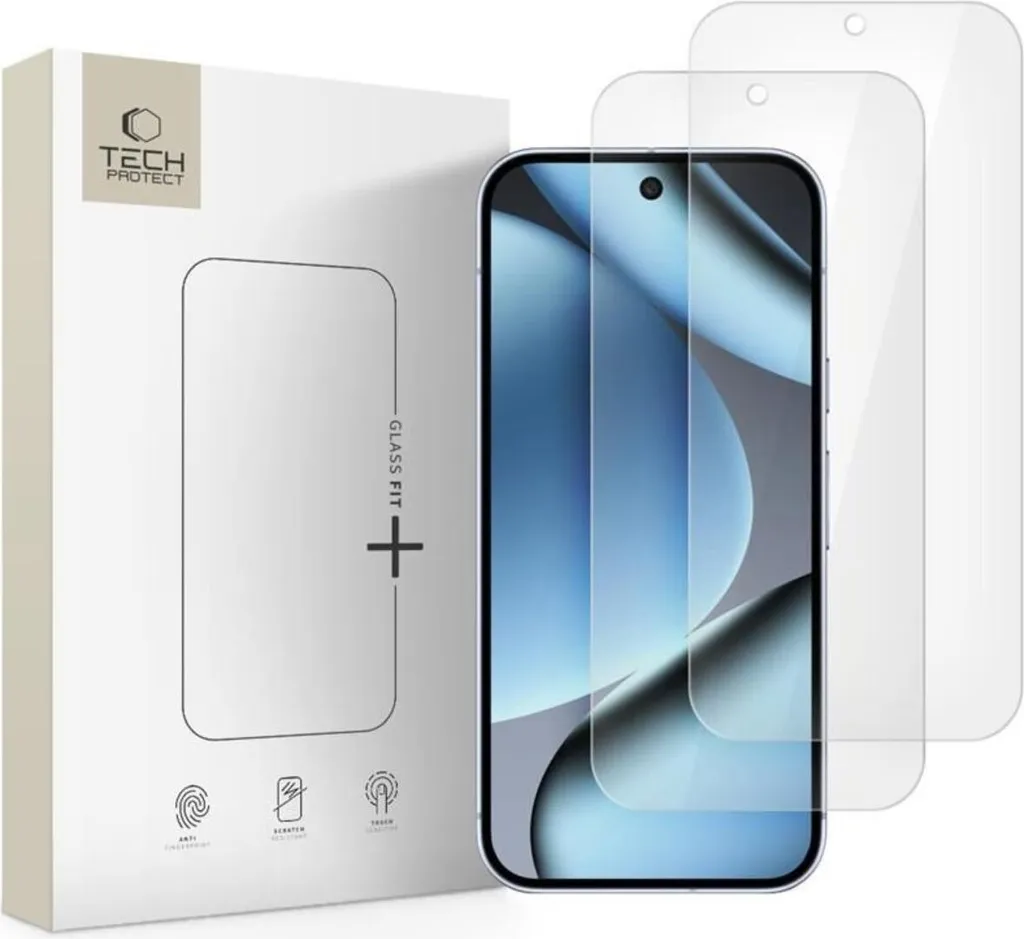 Tech-Protect Glass Fit+ vetro temperato 9H - set di 2 protezioni per lo schermo compatibili con Google Pixel 9 Pro