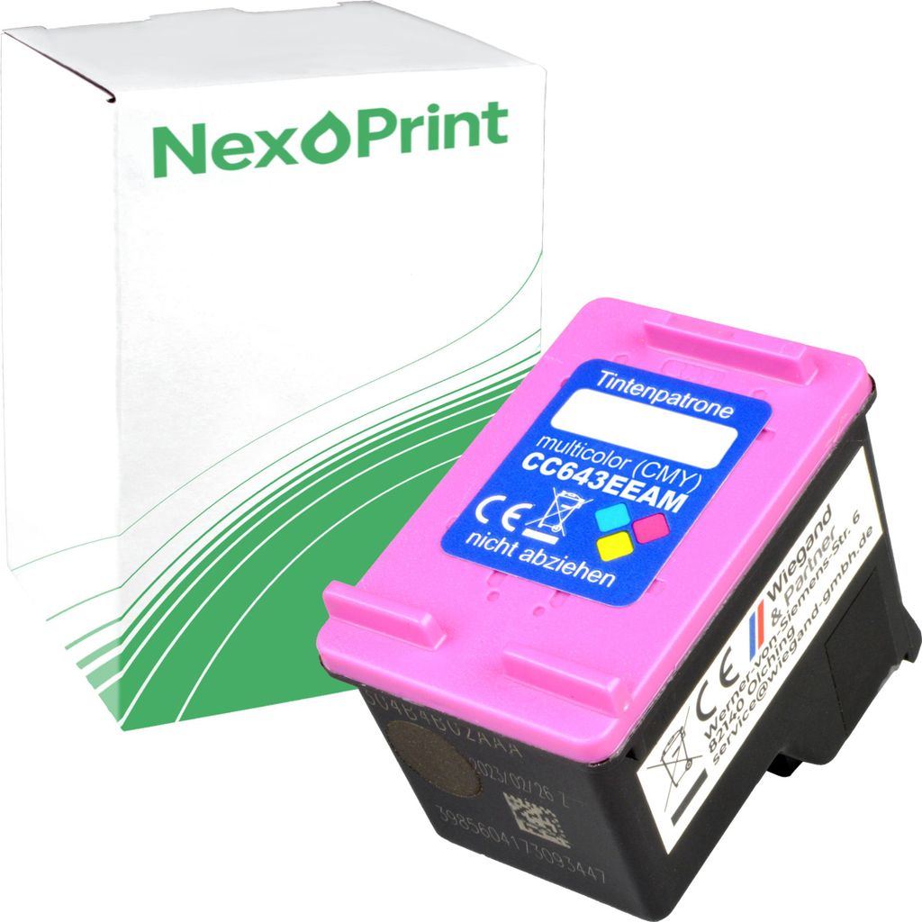 NexoPrint CC643EE 300 CMY (Farbe) Druckerpatronen kompatibel zu HP DeskJet D 5560 DeskJet D 5563 DeskJet D 5568 ca. 415 Seiten
