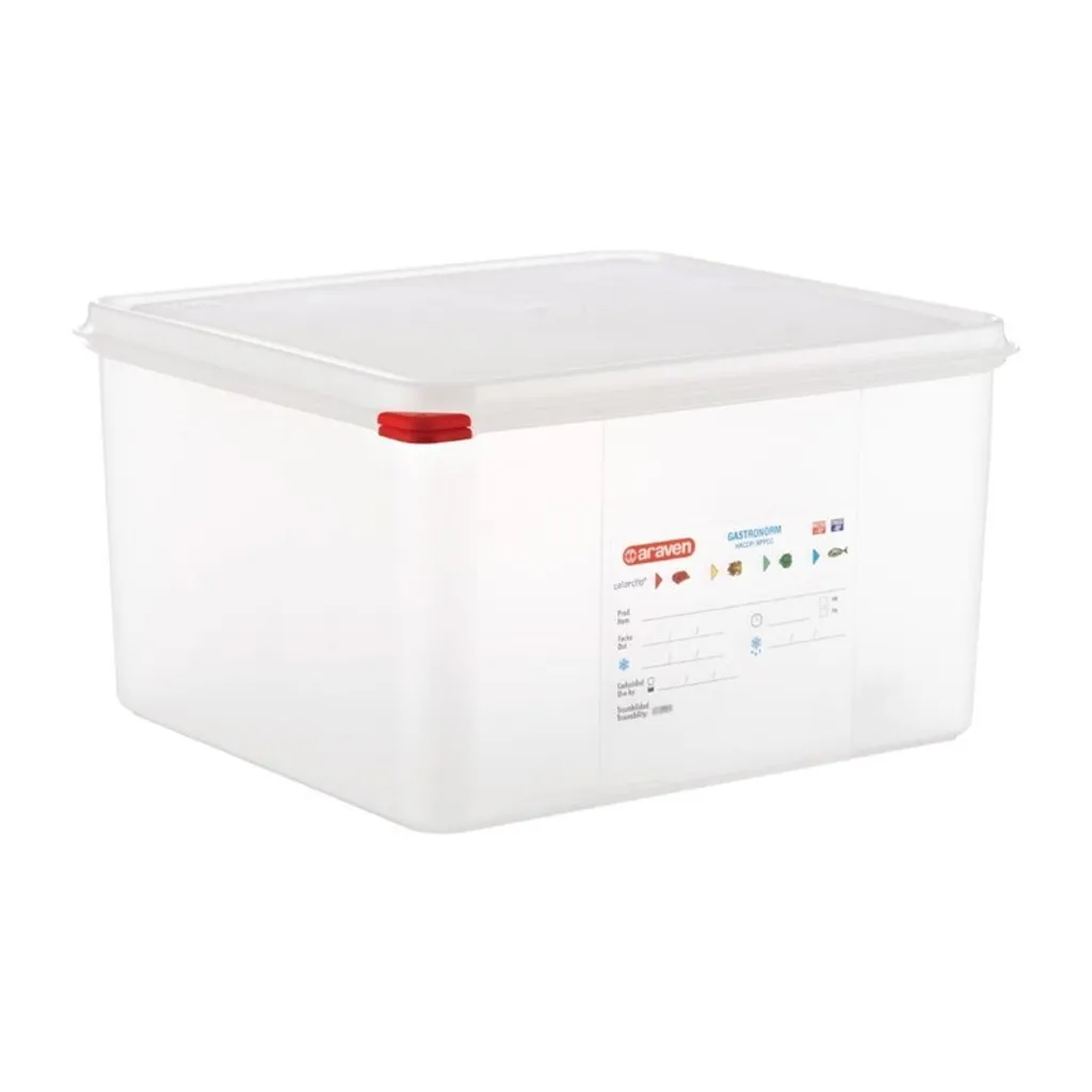 Araven GN 2/3 19L Kit 4 Contenitori Alimenti Ermetici Gastronorm