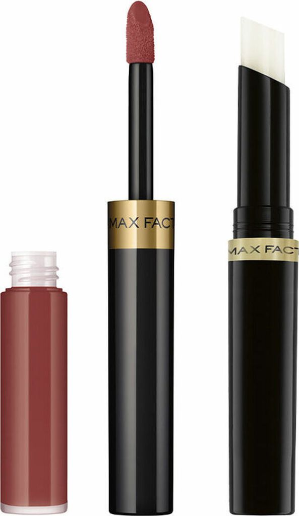 Three cosmetic items, likely lip products, arranged against a white background.