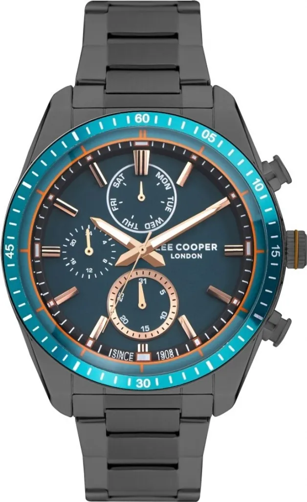 Montre Homme Lee Cooper LC07949.090 - Bracelet Cuir Bleu Marine Élégant