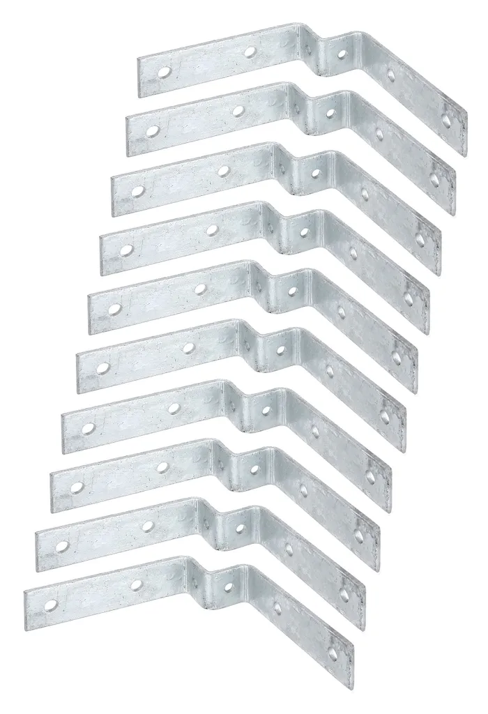 Alberts 855819 Patte de fixation pour poteau universel 30x30 mm - Lot de 10