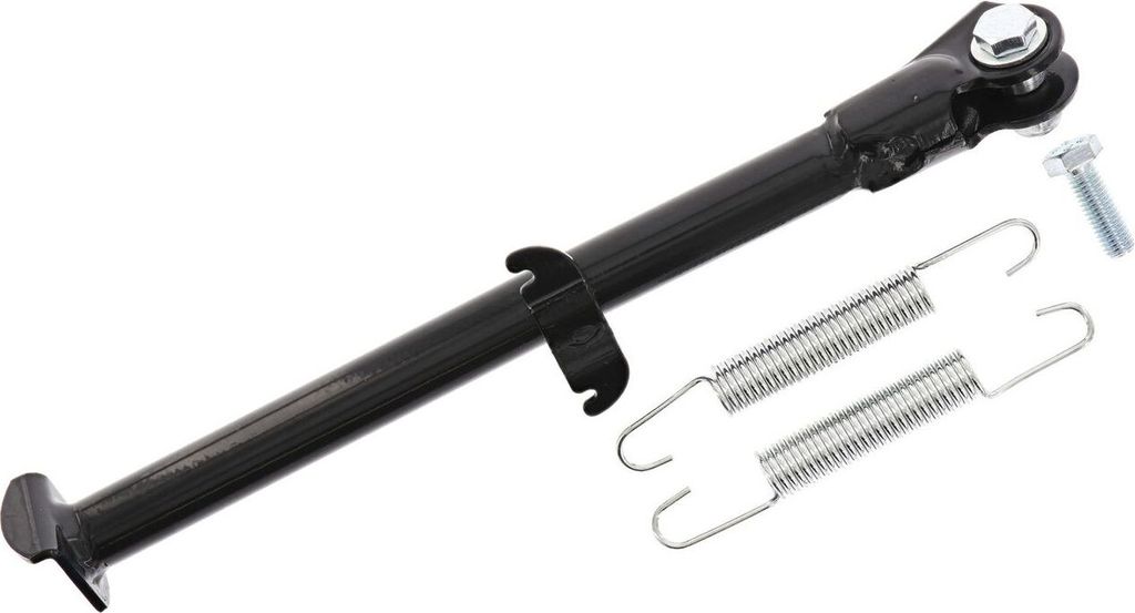 Set: Seitenstütze schwarz, 19/17 Zoll Räder, OR-Ausführung, mit Federn und Kleinteilen - Simson S53, S83