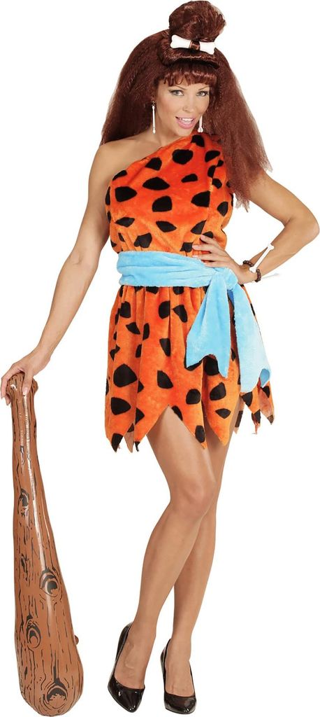 W WIDMANN MILANO Party Fashion - Kostüm Steinzeitfrau, Kleid, Dschungelfrau, Neandertalerin, Verkleidung, Karneval
