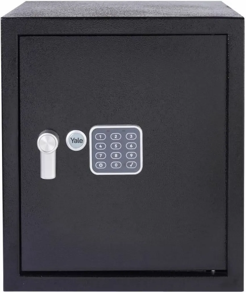 Coffre-fort Yale Noir 40L Serrure Électronique 39x35x36cm en Acier