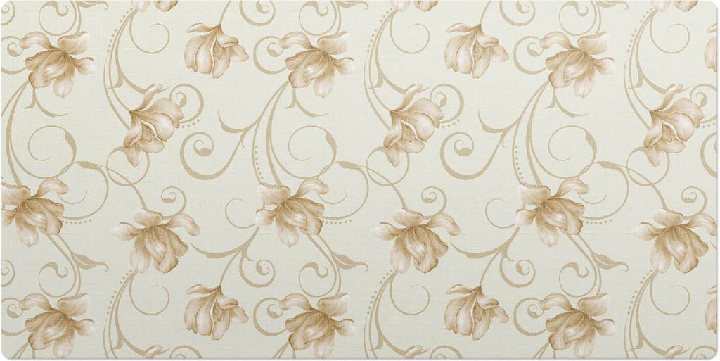 Blumenornament– Schreibtischunterlage – Schreibtisch Tischunterlage – 100x50 cm – Unterlage Groß Schreibtischmatte