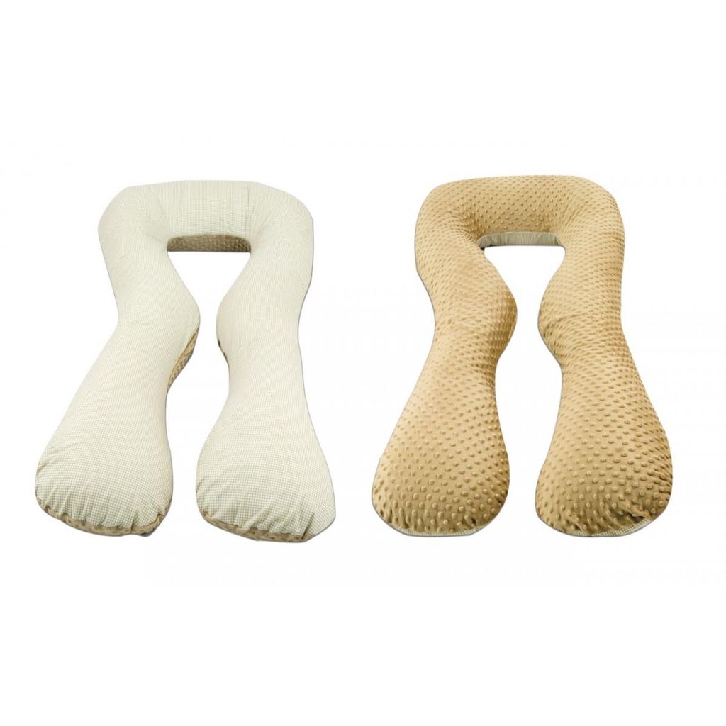 Stillkissen C beige cappuccino kariert