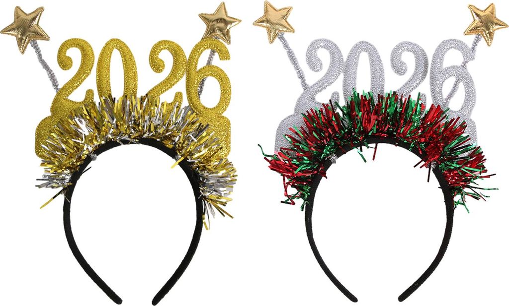 Glitzerndes Haarband 2026 für Silvester, Weihnachtsfeiern und festliche Anlässe – Haaraccessoire mit Sternen