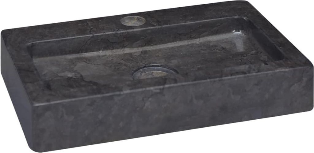 vidaXL Lavabo mural noir 38x24x6,5 cm marbre Image du produit 