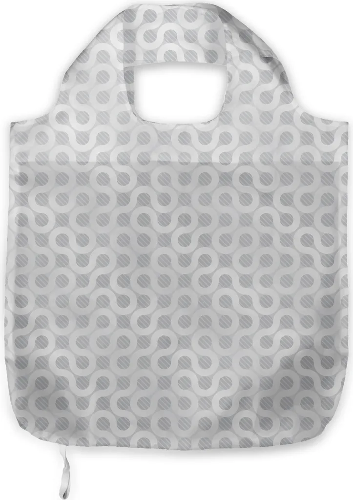 Borsa Spesa in Tessuto ABAKUHAUS Grigio e Bianco | Tote Bag Robusta