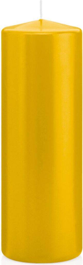Kerzen Dotter Gelb, Stumpenkerzen Dotter Gelb 20 x 6,8 cm (H x Ø), 12 Stück, Wiedemann Kerzen, Markenkerzen Germany in RAL Qualität