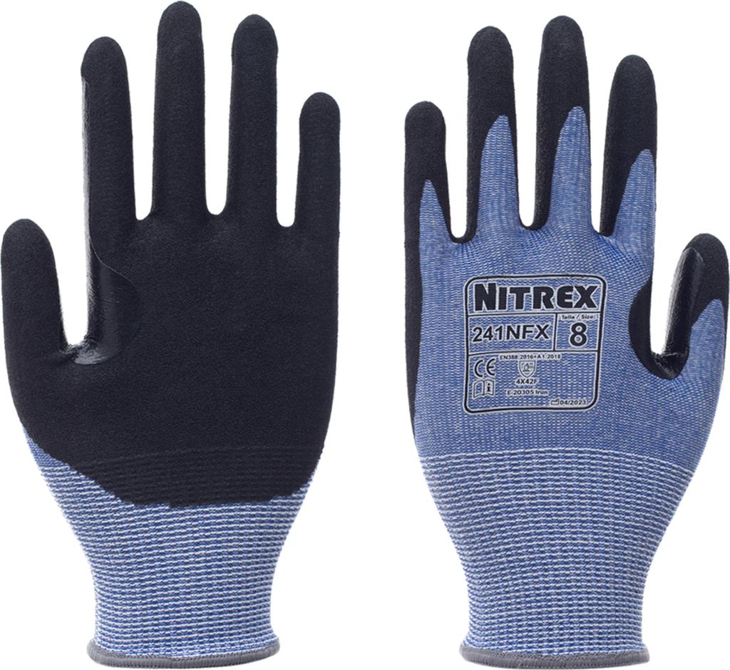 Arbeitshandschuhe | 10 Paar Nitrex 241NFX | Gr. L | Industriehandschuhe