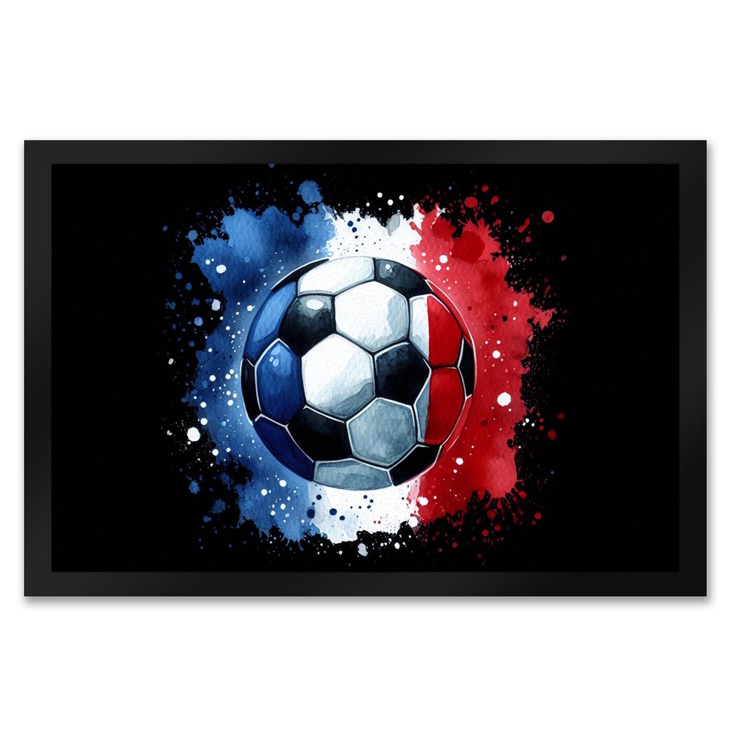 Fußball Frankreich Flagge Fußmatte XXL in 50x75 cm