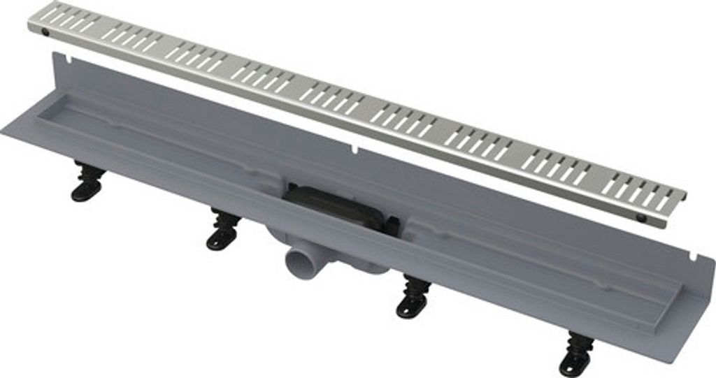 form&style Duschrinne REDONDA 650 x 62 mm Wandeinbau Abflussleistung 28 l/min Rost edelstahl