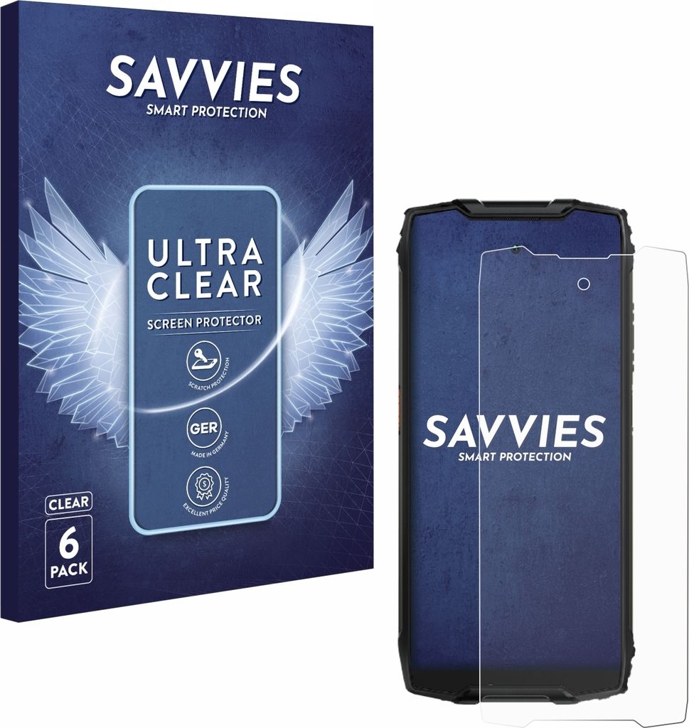 6x Für Blackview BV9300 Schutzfolie Savvies Displayschutz Display Schutz Folie Klar Transparent