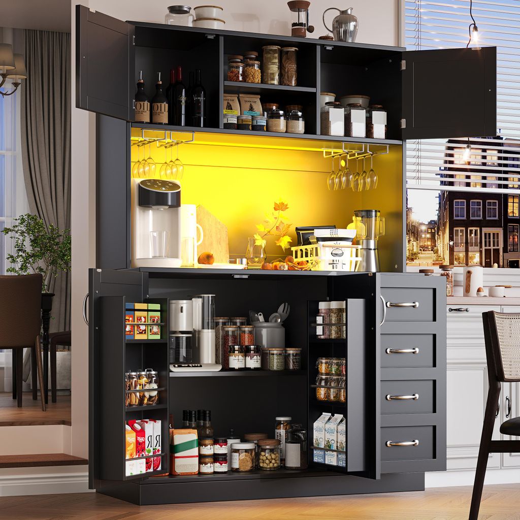 okwish Küchenschrank,Aufbewahrungsschrank mit LED Produktbild 