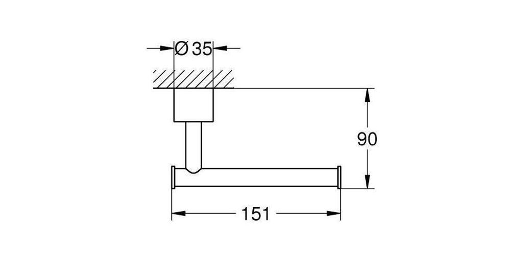 GROHE WC-Papierhalter Atrio 40890, ohne Deckel, cool sunrise