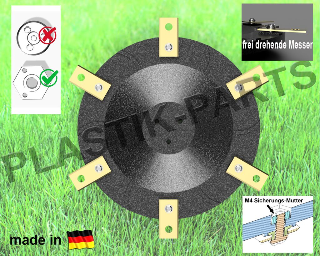 Messerscheibe 6 Fach Inkl. Messer Passend Für Parkside PMRA 20 Li B2 - Foto 10