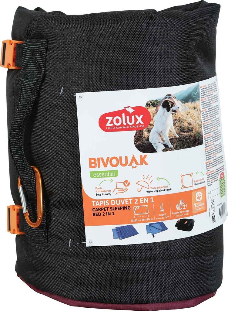 Zolux Bivouak Hondendeken / Slaapzak 2In1 Rood