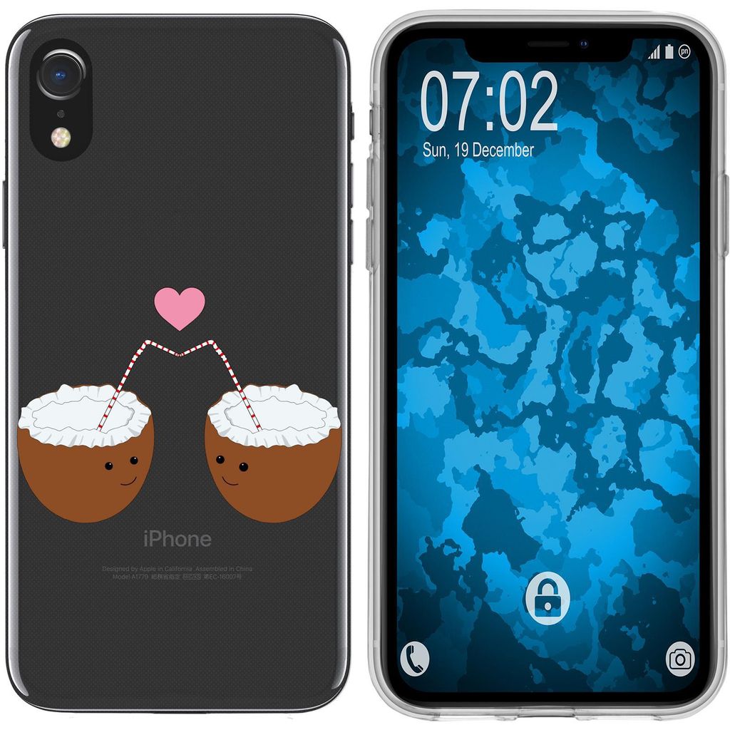 PhoneNatic Case kompatibel mit Apple iPhone Xr Silikon-Hülle Sommer Coconuts M3