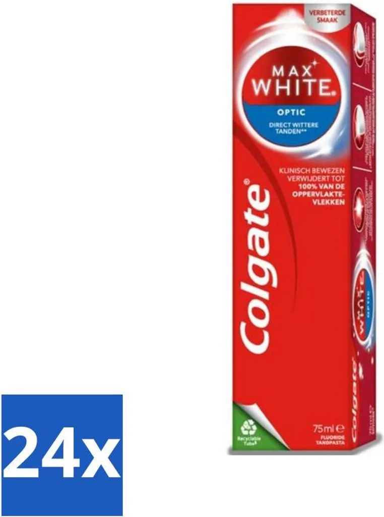Colgate Max White Optic 24x75ml - Dentifricio Sbiancante Professionale