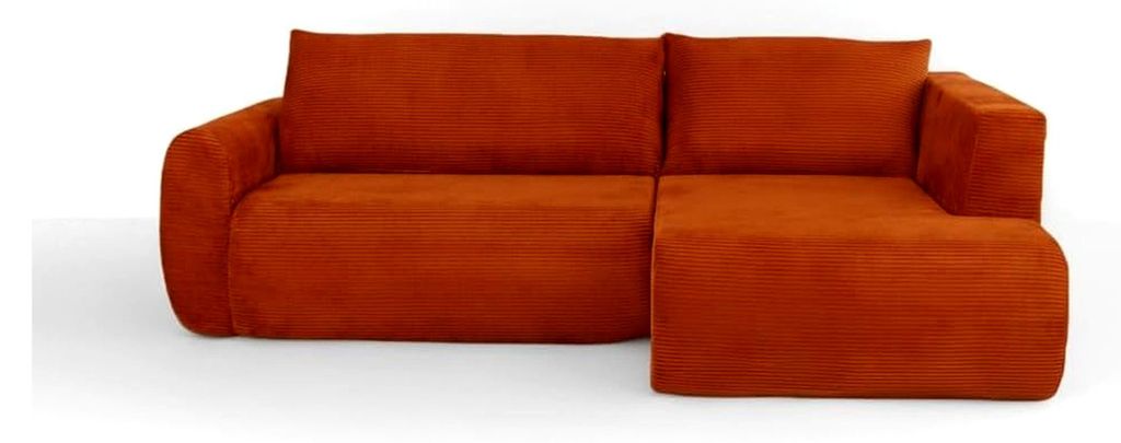 Ecksofa mit Schlaffunktion - 240cm Corduroy Modulares Schlafsofa, L-Form Couch, 3-Sitzer Sofa, Sektionssofas für das Wohnzimmer, keine Montage erf...