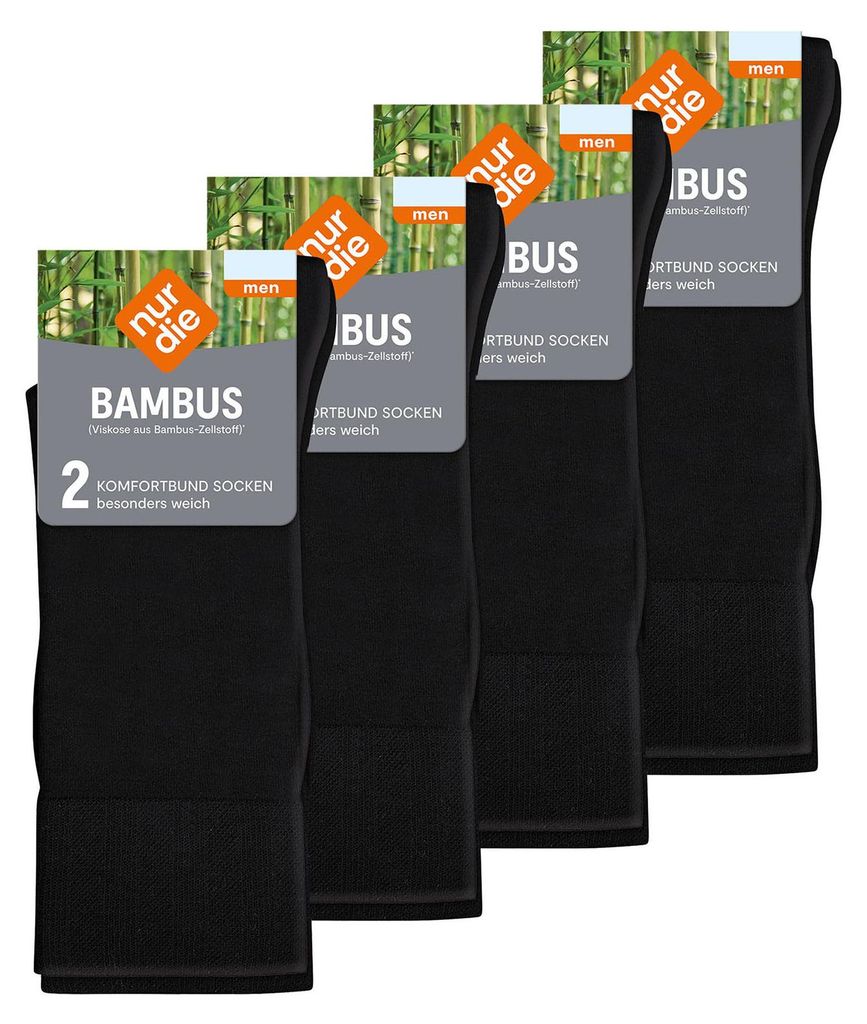 NUR DIE Herren Freizeitsocken Bambus Komfortbund 8-Pack Produktbild 