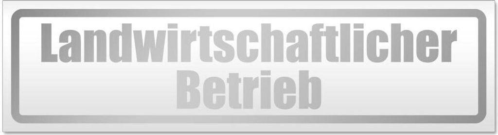 Kiwistar Landwirtschaftlicher Betrieb Magnetschild Schild magnetisch - 30cm Silber - Magnetfolie für Auto PKW Kfz