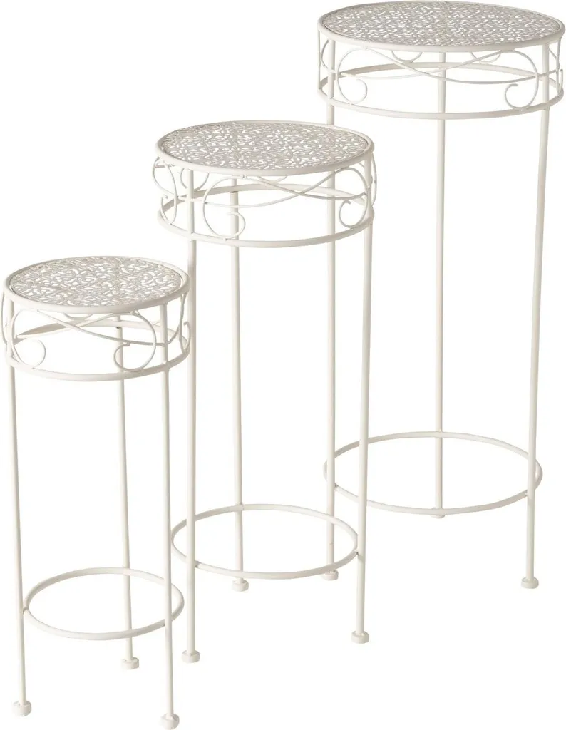 Table pour téléphone blanche en métal 70 cm - Support stable et robuste - 8