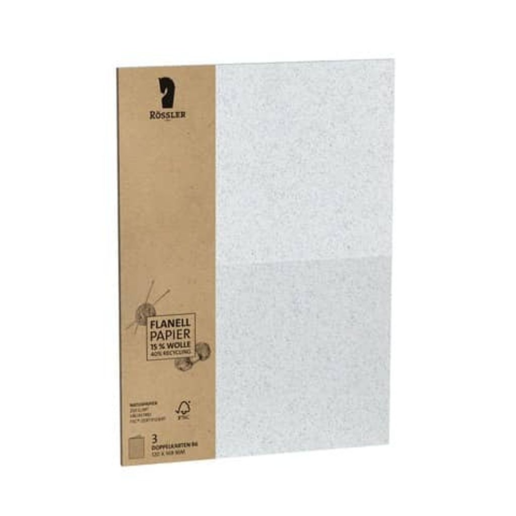 Terra 3 er Pack- Karte B6 hd, 240 g/m²-pl, Terra Flanell