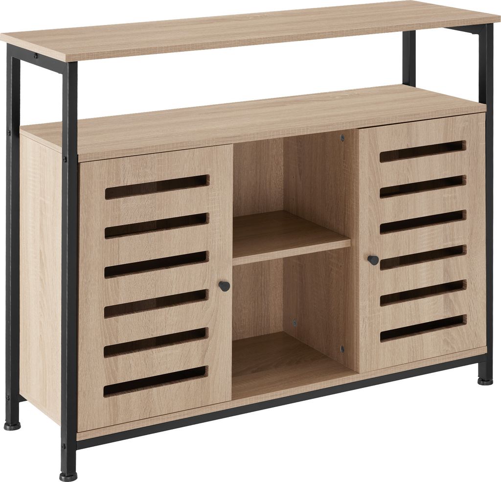 Sideboard Warrington mit höhenverstellbaren Kunststofffüßen, 100 x 37 x 82 cm