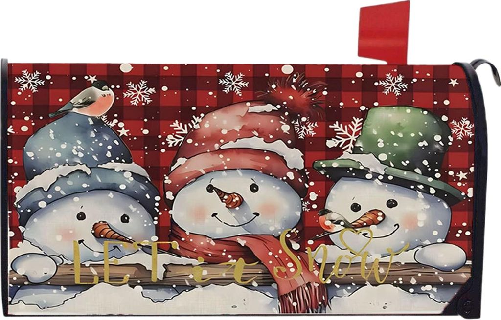 Magnetische Briefkastenabdeckung für den Winter, Standardgröße 18 x 21 Zoll, Briefkastenabdeckung mit Weihnachtsmotiv, Feiertagspost, Briefkaste...