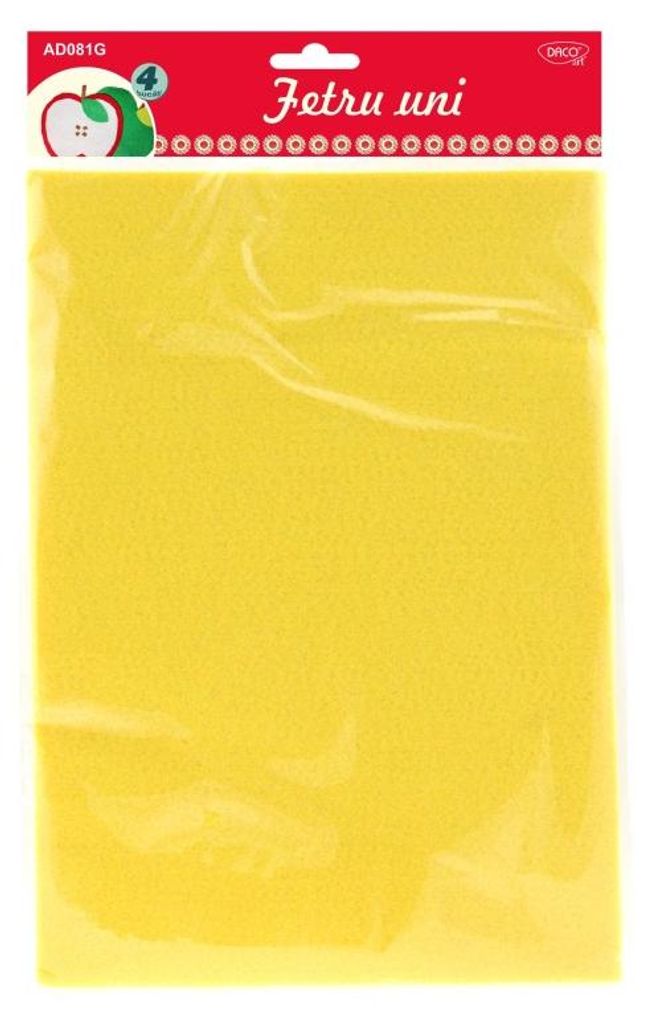 Bastelzubehör – AD081G Gelber Filz, 4er-Set von DACO