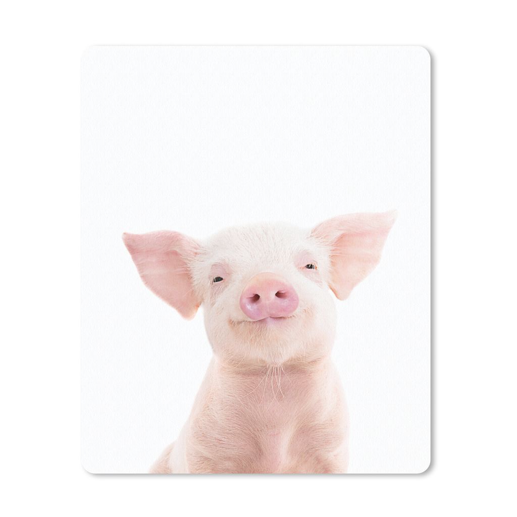 MuchoWow Mauspad Mousepad Schwein - Rosa - Tiere - Natur 19x23 cm - Mousepads - Maus Mat - Pad - Mausunterlage - Mauspads - Spielen