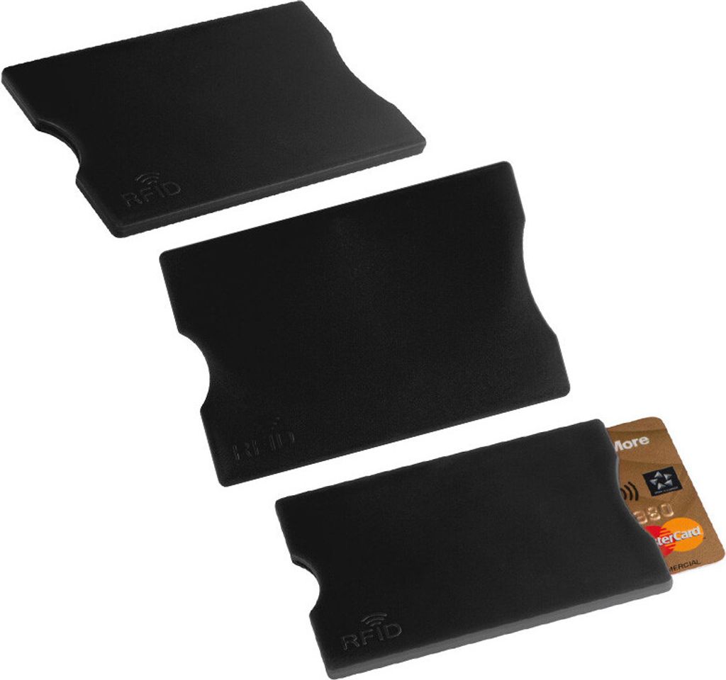 5x RFID Kartenetui / Farbe: schwarz