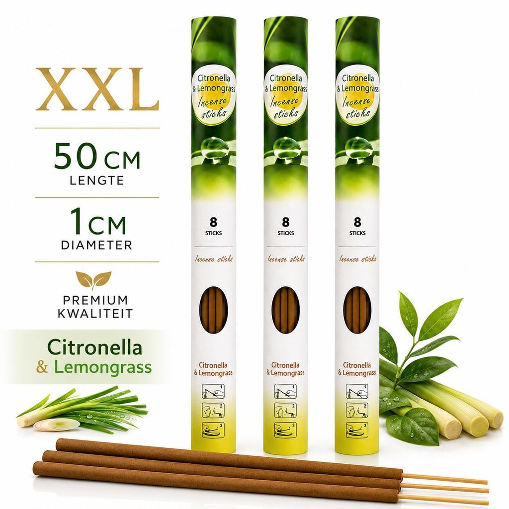 Bâtonnets d'encens à la citronnelle et à la citronnelle Image du produit 