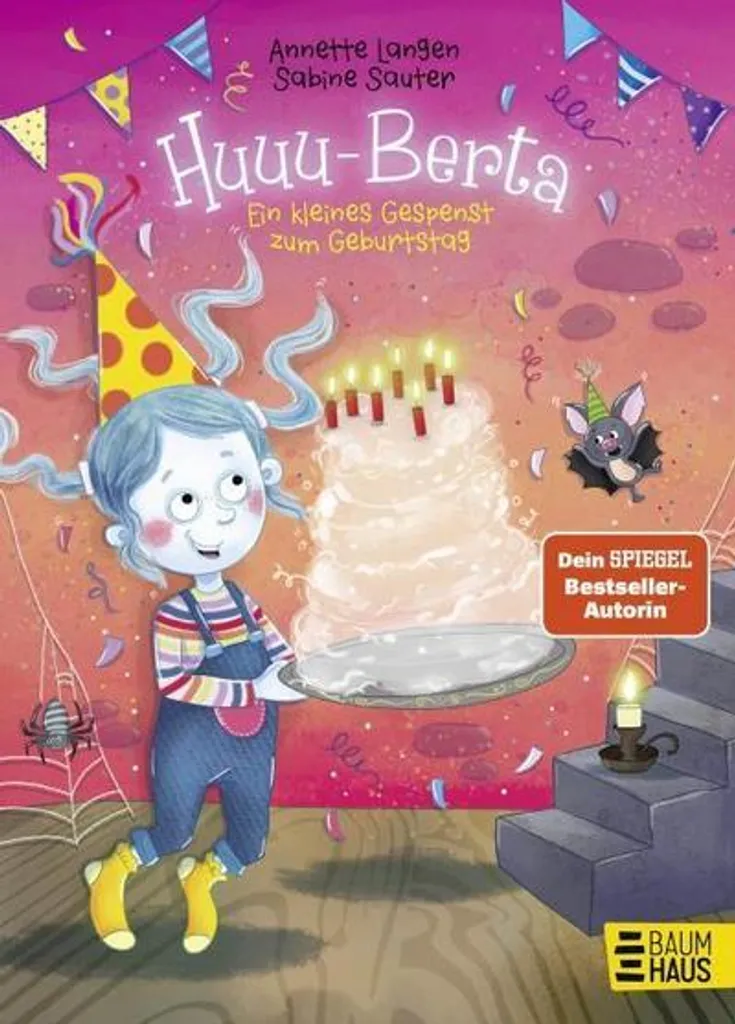 Petit Fantôme Huuu-Berta - Objet Déco d'Anniversaire avec Détails Brodés