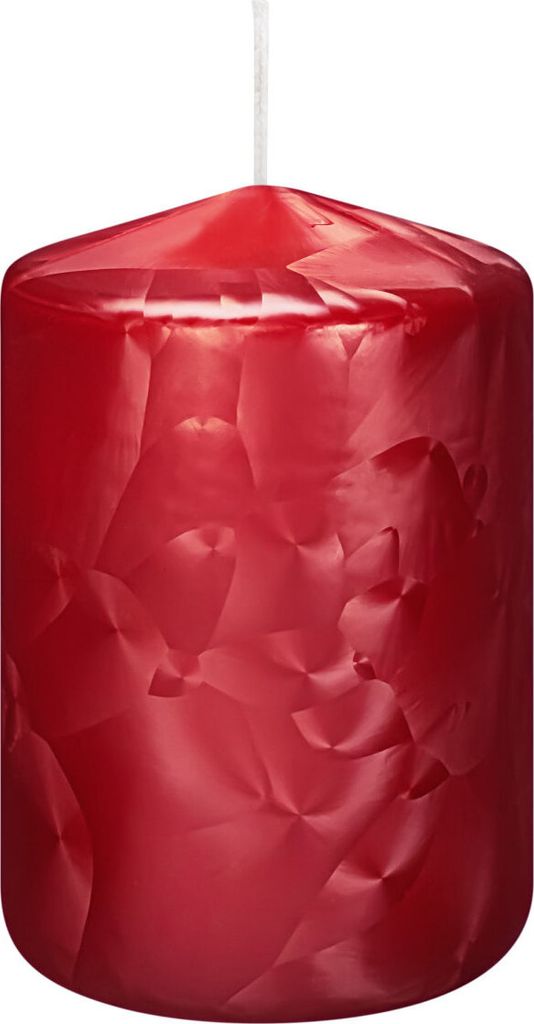Kerzen Eis Effect Bordeaux 100 x Ø 68 mm 4er Set
