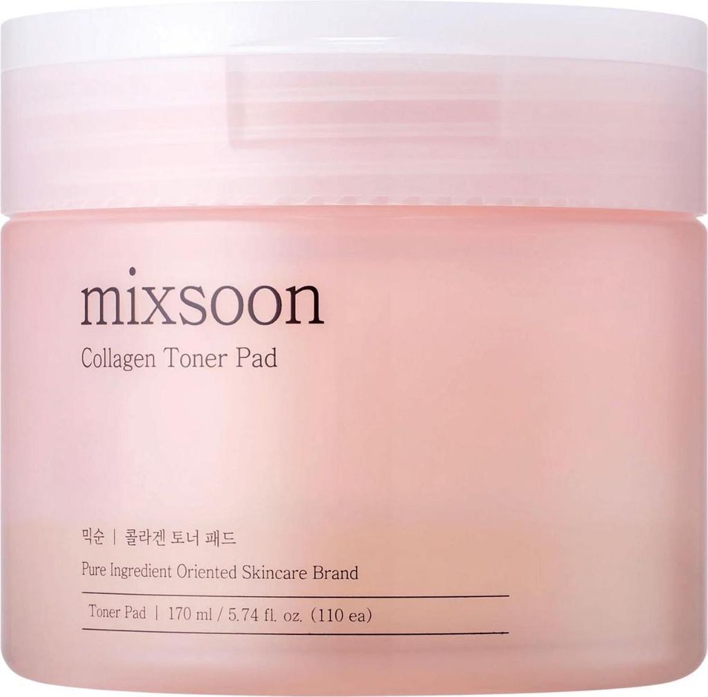 MIXSOON - Collagen Toner Pad, 110 Stück straffende Gesichtspads mit Collagen