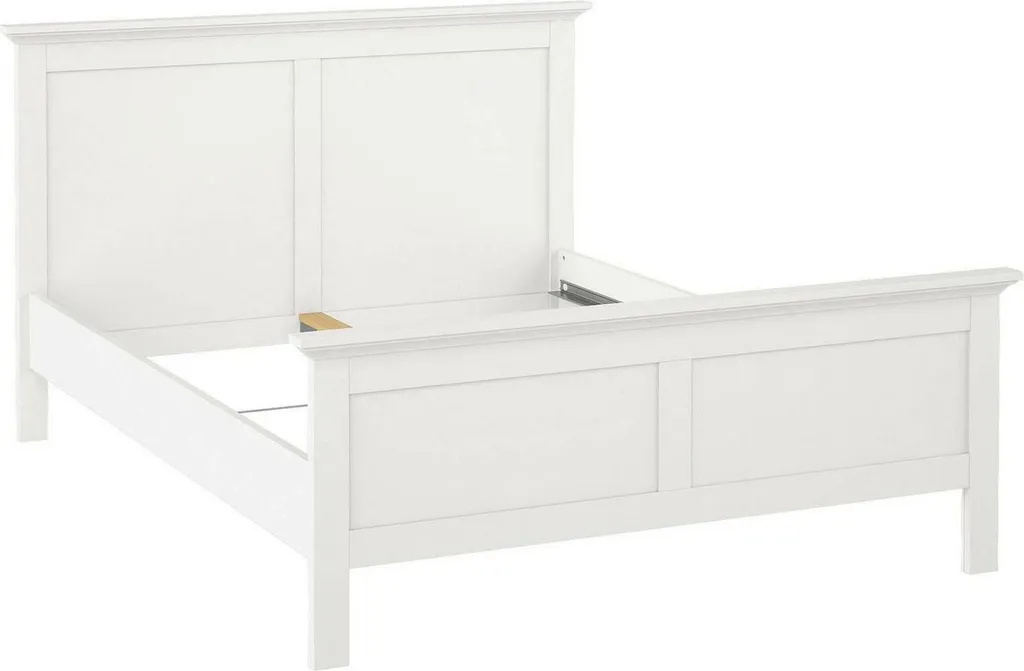 Armungia Lit 1,5 Places Blanc avec Matelas 150x190 cm - Design Moderne