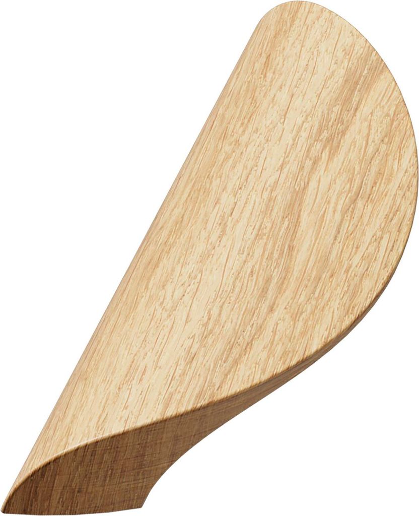 Griff Archive LA 64mm, Holzgriff robuster Möbelgriff Breite 106,5mm, Eiche lackiert