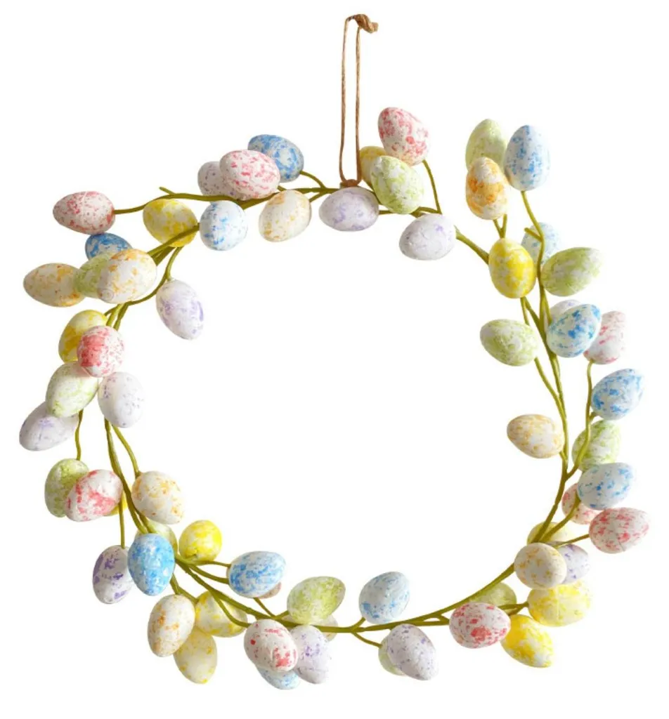 INF Couronne d'œufs de Pâques multicolore en ABS et mousse - Ø 36cm