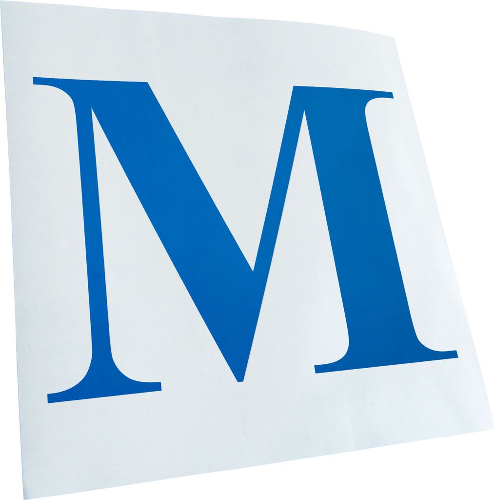 Kiwistar - Autoaufkleber - Buchstabe M - Alphabet Heckscheibe - Aufkleber für Auto Kfz Fahrrad, LKW, Truck Mofa