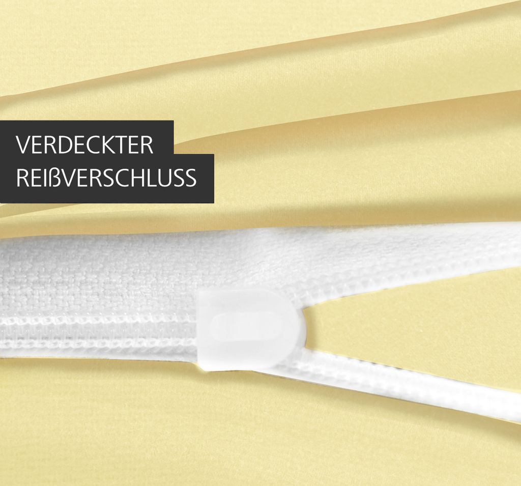 Bettwäsche Bettgarnitur Bettbezug 100% Baumwolle 135x200 155x220 200x200 200x220, Farbe:Vanille Gelb, Größe:155 x 220 cm