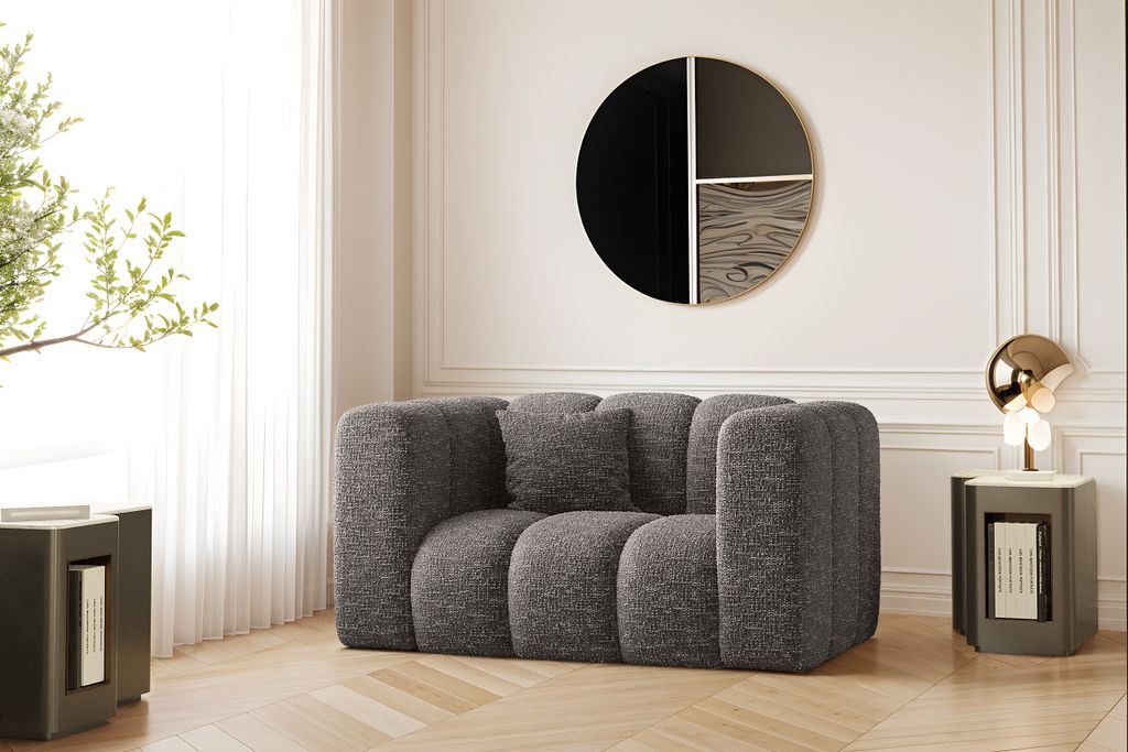 Kaiser Möbel Sessel, Sofa Grand modular stoff Haga Graphit