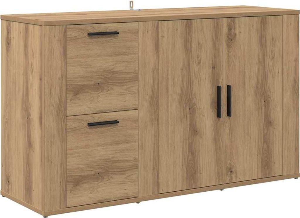 mit Schubladen Artisan-Eiche 100 x 33 x 59,5 cm Holzwerkstoff